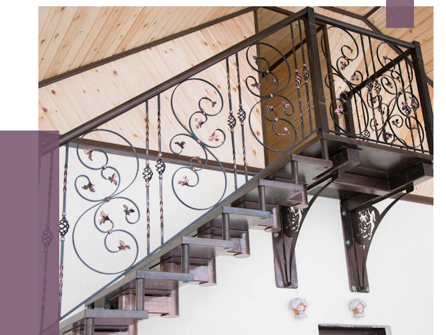 Кованые лестницы в Великом Новгороде от 79794 руб. под ключ