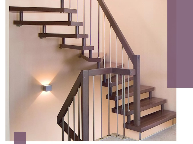 Изготовление лестниц на больцах в Великом Новгороде под ключ