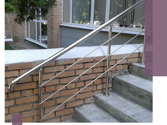 Перила из нержавеющей стали высокого качества в Великом Новгороде