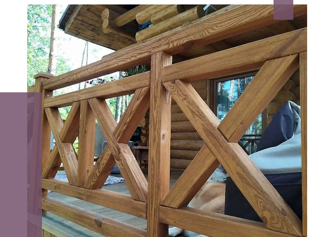 Деревянные перила под ключ в Великом Новгороде от 7673 руб. 