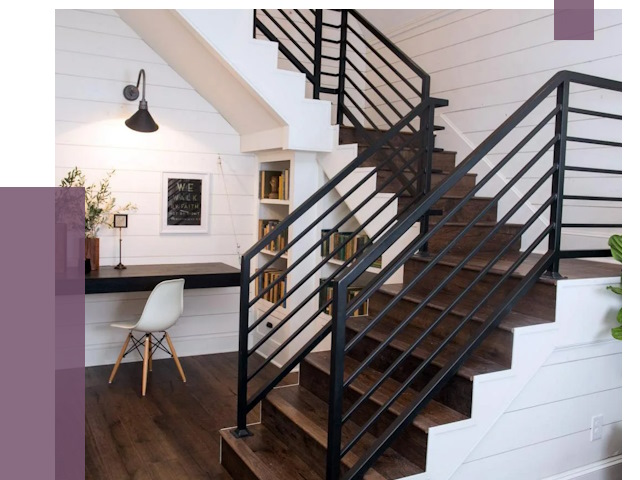 Перила для лестницы в доме в Великом Новгороде от 7417 руб. — ПРОЛЁТ-Влк