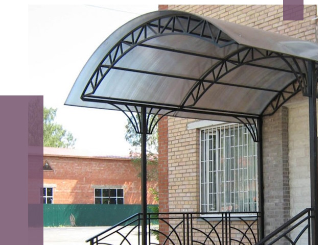 Металлические навесы и козырьки в Великом Новгороде от 12788 руб.