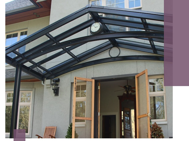 Изготовление и монтаж навесов и козырьков в Великом Новгороде