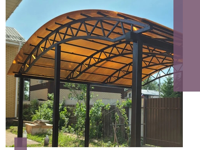 Изготовление навесов под ключ в Великом Новгороде из качественных материалов