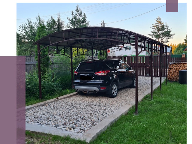 Навесы для автомобиля в Великом Новгороде от 13146 руб.  | ПРОЛЁТ-Влк