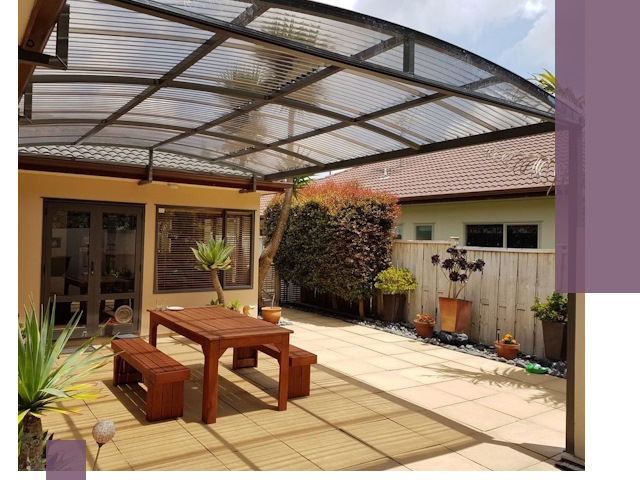 Навесы во двор под ключ в Великом Новгороде — изготовление и монтаж