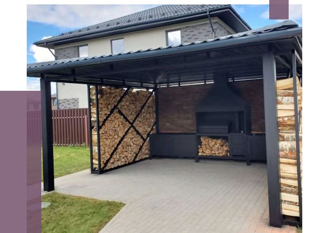 Навесы для барбекю в Великом Новгороде от 12736 руб. под ключ | ПРОЛЁТ-Влк