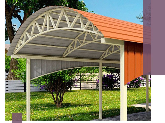 Навесы из профнастила под ключ в Великом Новгороде — установка и монтаж