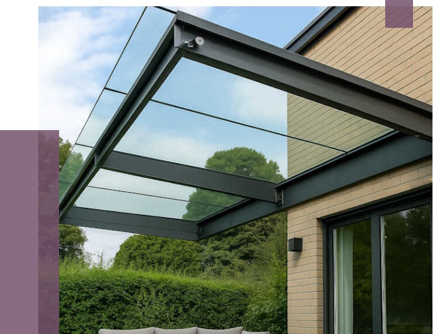 Стеклянные навесы и козырьки в Великом Новгороде от 12276 руб.