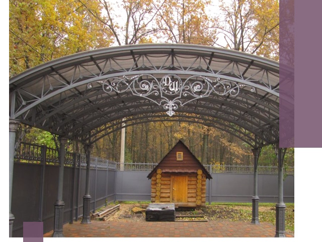 Кованые навесы премиум-класса под заказ в Великом Новгороде