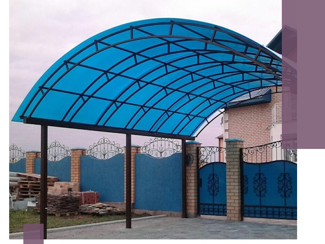 Арочные навесы под ключ в Великом Новгороде — изготовление и монтаж