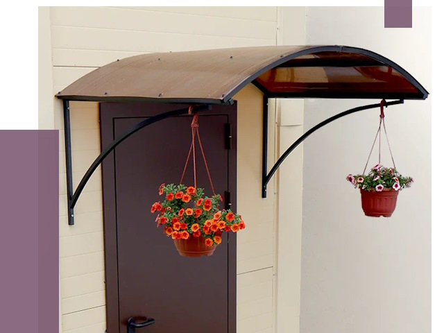 Козырьки над входом в Великом Новгороде от 14834 руб.  | ПРОЛЁТ-Влк