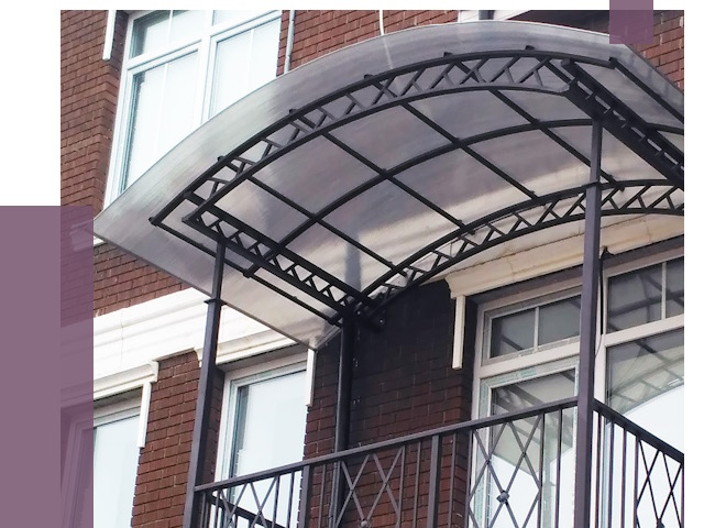 Козырьки над балконом в Великом Новгороде от 8644 руб.  | ПРОЛЁТ-Влк