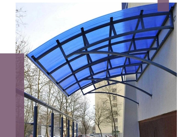 Козырьки из поликарбоната в Великом Новгороде от 4297 руб. под ключ | ПРОЛЁТ-Влк