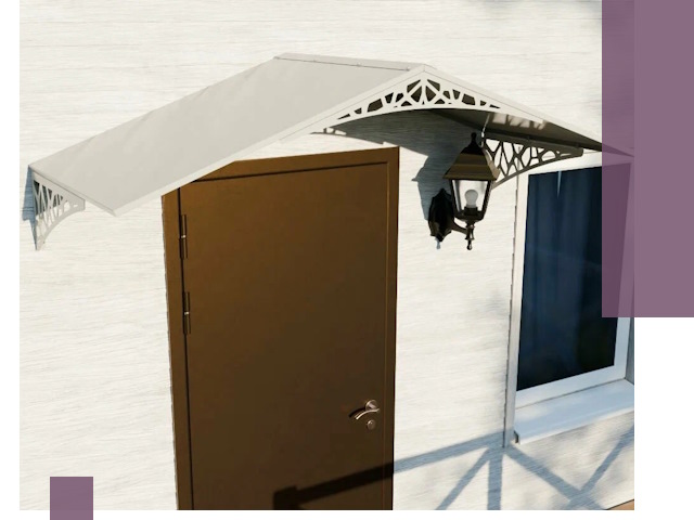 Металлические козырьки на входы и террасы в Великом Новгороде