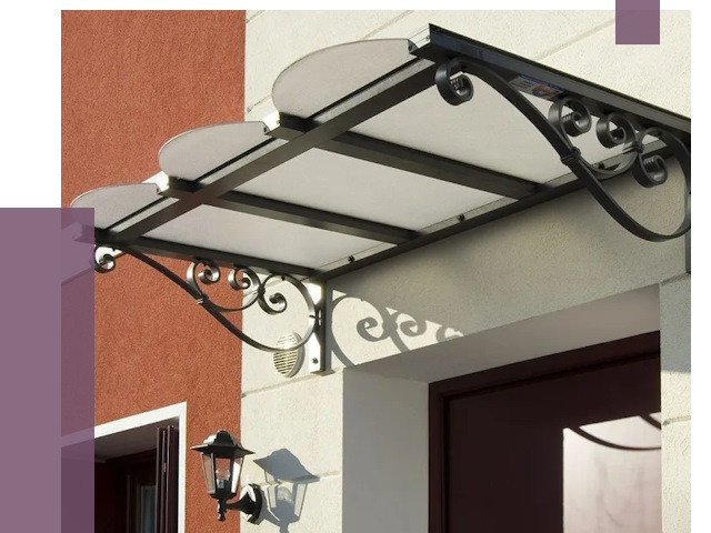 Односкатные козырьки в Великом Новгороде от 8389 руб.  | ПРОЛЁТ-Влк