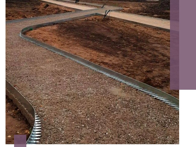 Металлические бордюры под ключ в Великом Новгороде — изготовление и монтаж