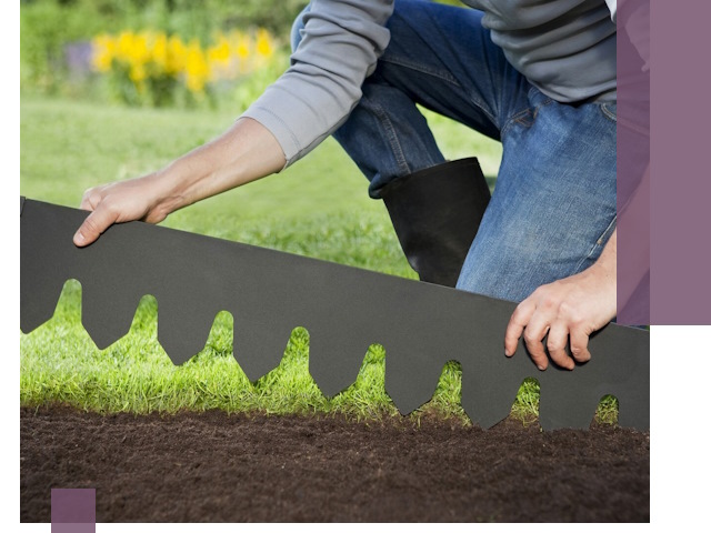 Металлические бордюры для газона в Великом Новгороде — изготовление и монтаж